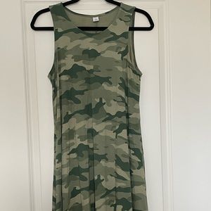Green Camouflage Tank Top Dress by Old Navy